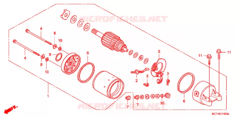 DEMARREUR (FJS400A/D/FJS600A/D5-8) Honda SCOOTER 400 SILVERWING 2007  FJS400A7