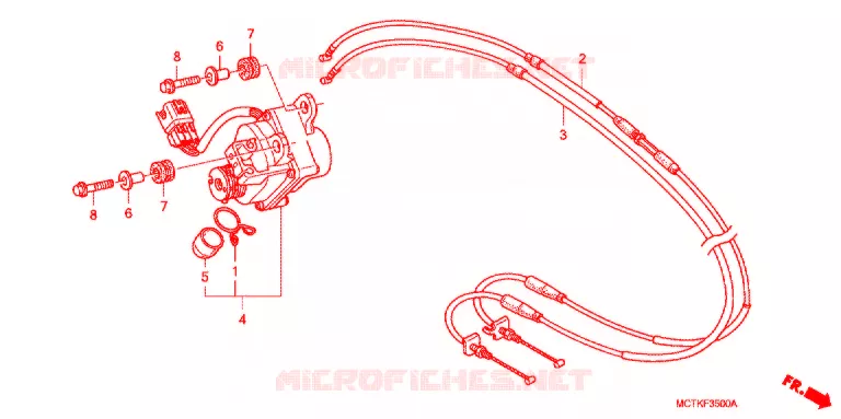 SERVO-MOTEUR (FJS400A/D/FJS600A/D5-8) Honda SCOOTER 400 SILVERWING 2008  FJS400A8