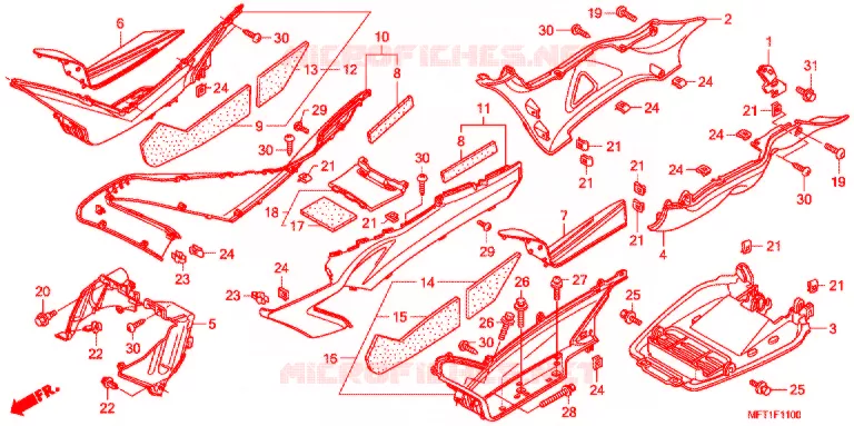 MARCHE PIEDS Honda SCOOTER 400 SILVERWING 2010  FJS400A9_J