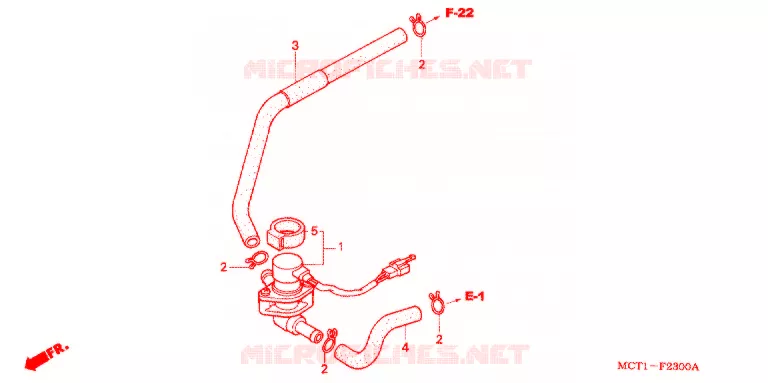 VALVE DE COMMANDE D'INJECTION D'AIR Honda SCOOTER 400 SILVERWING 2004  FJS400D4
