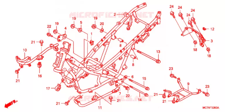 CADRE Honda SCOOTER 400 SILVERWING 2007  FJS400D7