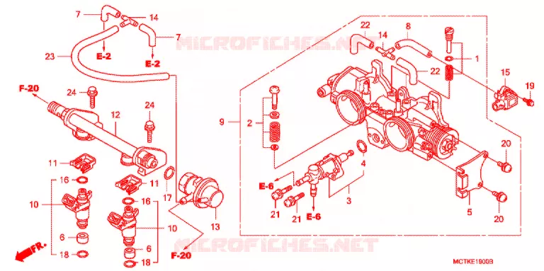 CORPS DE PAPILLON Honda SCOOTER 400 SILVERWING 2007  FJS400D7