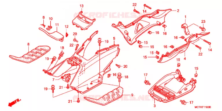 MARCHE PIEDS (FJS400A/D/FJS600A/D5-8) Honda SCOOTER 400 SILVERWING 2007  FJS400D7