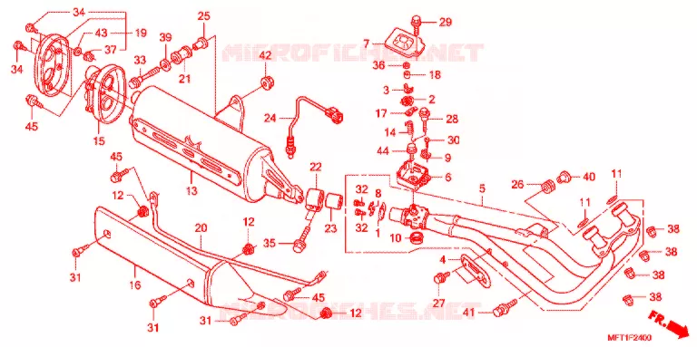 SILENCIEUX D'ECHAPPEMENT Honda SCOOTER 400 SILVERWING 2011  FJS400D9_J