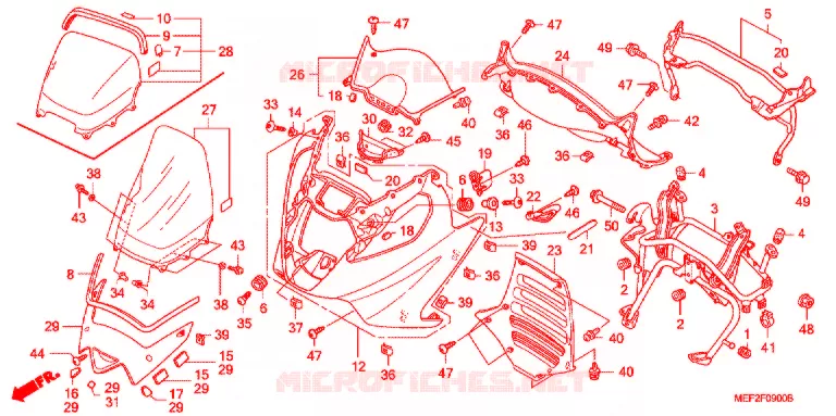 CARENAGE AVANT (FJS400L5/7) Honda SCOOTER 400 SILVERWING 2007  FJS400L5
