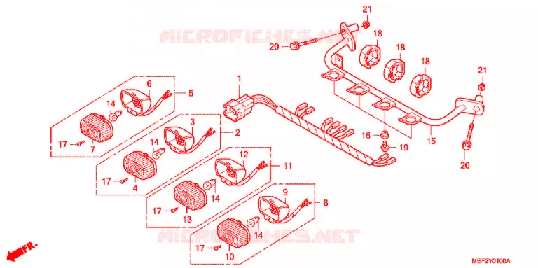 FEUX AVANT Honda SCOOTER 400 SILVERWING 2006  FJS400L5