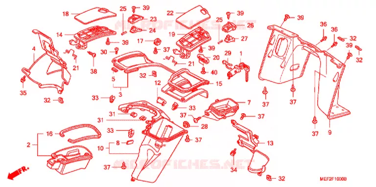 PROTEGE JAMBES (FJS400L5/7) Honda SCOOTER 400 SILVERWING 2008  FJS400L5