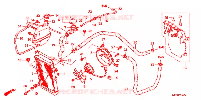 RADIATEUR (FJS400L5/7) Honda SCOOTER 400 SILVERWING 2008  FJS400L5