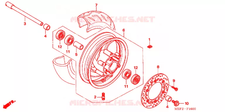 ROUE AVANT Honda SCOOTER 400 SILVERWING 2007  FJS400L5