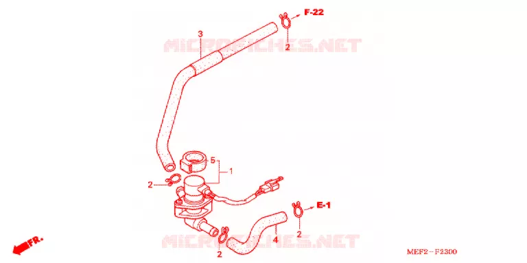 VALVE DE COMMANDE D'INJECTION D'AIR Honda SCOOTER 400 SILVERWING 2005  FJS400L5
