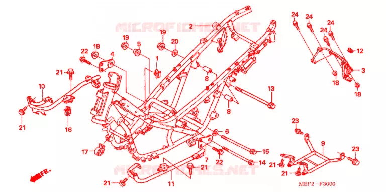 CADRE Honda SCOOTER 400 SILVERWING 2015  FJS400L9_J
