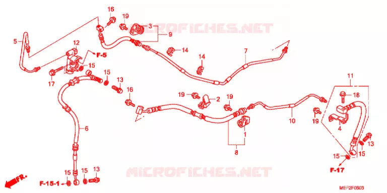 DURITE DE FREIN ARRIERE (FJS400L9) Honda SCOOTER 400 SILVERWING 2014  FJS400L9_J