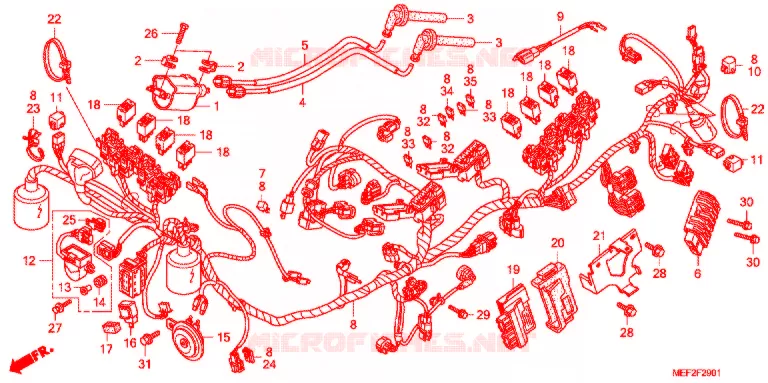 FAISCEAU DES FILS (FJS400L9) Honda SCOOTER 400 SILVERWING 2009  FJS400L9_J