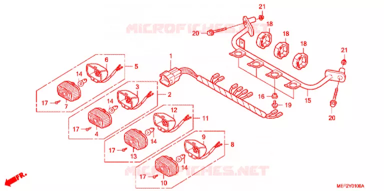 FEUX AVANT Honda SCOOTER 400 SILVERWING 2010  FJS400L9_J