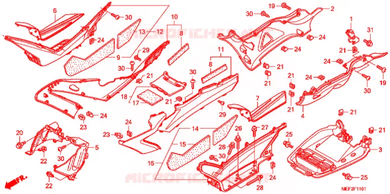 MARCHE PIEDS (FJS400L9) Honda SCOOTER 400 SILVERWING 2013  FJS400L9_J