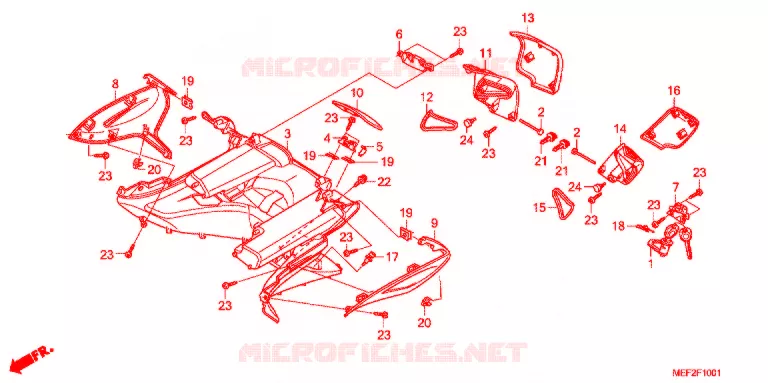 PROTEGE JAMBES (FJS400L9) Honda SCOOTER 400 SILVERWING 2009  FJS400L9_J