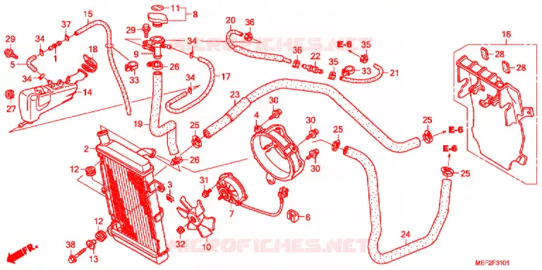 RADIATEUR (FJS400L9) Honda SCOOTER 400 SILVERWING 2017  FJS400L9_J