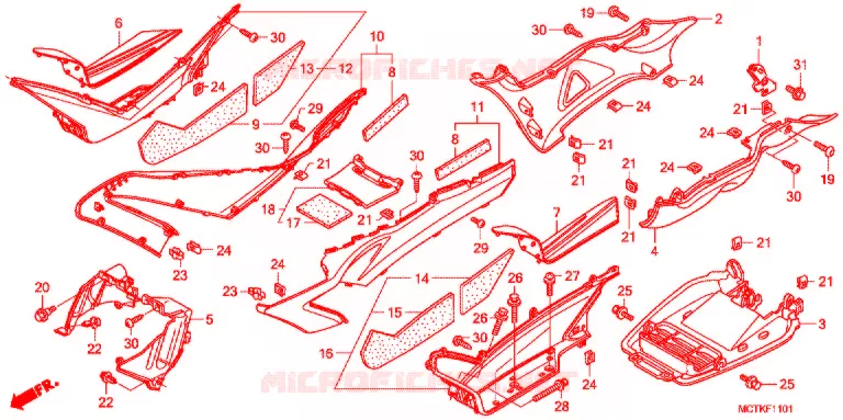 MARCHE PIEDS (FJS600A/D9) Honda SCOOTER 600 SILVERWING 2016  FJS600A9_J