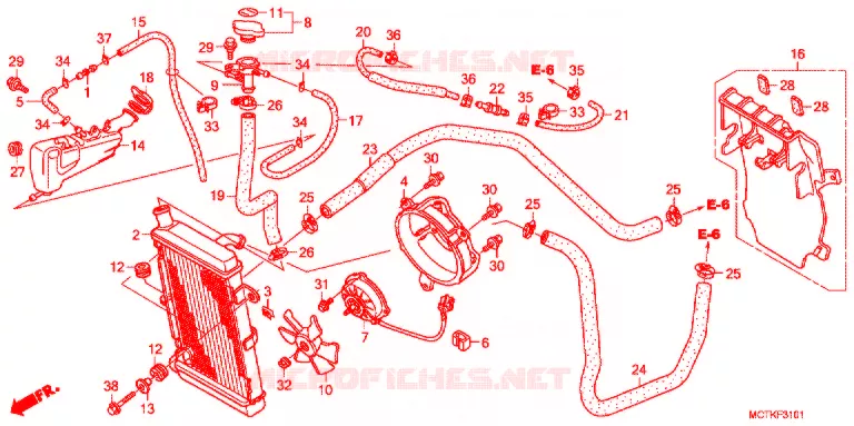 RADIATEUR (FJS600A/D9) Honda SCOOTER 600 SILVERWING 2009  FJS600A9_J