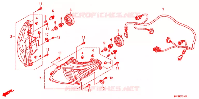 PHARE (FJS600A/D9) Honda SCOOTER 600 SILVERWING 2012  FJS600D9