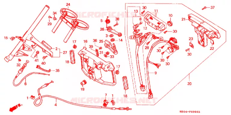 GUIDON Honda ATV 400 ODYSSEY 1989  FL400RK