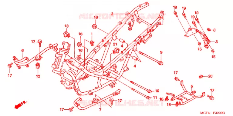 CADRE Honda SCOOTER 600 SILVERWING 2003  FSC600A3