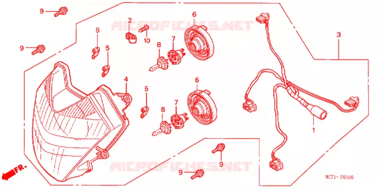 PHARE Honda SCOOTER 600 SILVERWING 2003  FSC600A3