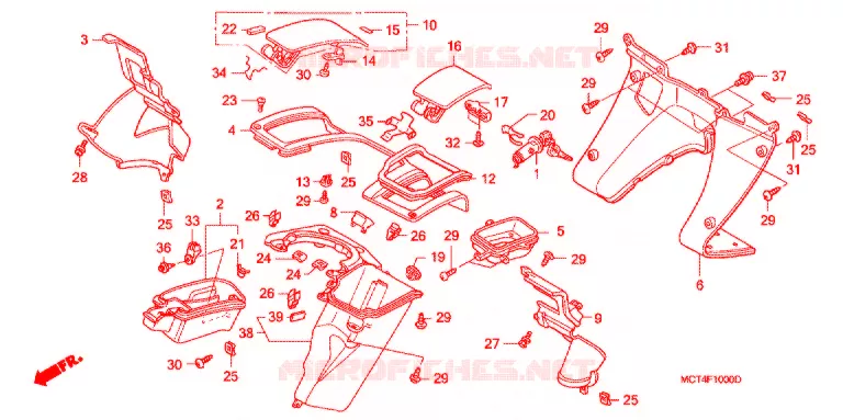 PROTEGE JAMBES Honda SCOOTER 600 SILVERWING 2004  FSC600A4
