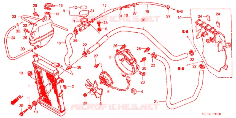 RADIATEUR Honda SCOOTER 600 SILVERWING 2004  FSC600A4