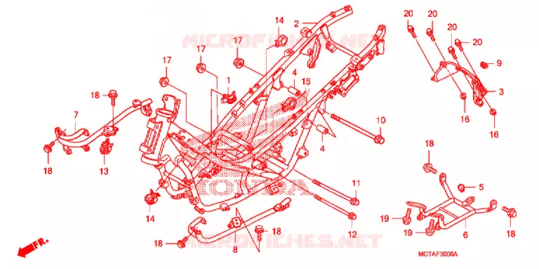 CADRE Honda SCOOTER 600 SILVERWING 2007  FSC600A7