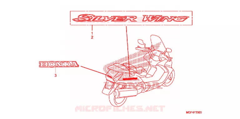 AUTOCOLLANTS Honda SCOOTER 600 SILVERWING 2013  FSC600AD