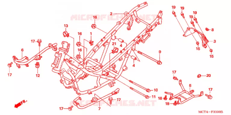 CADRE Honda SCOOTER 600 SILVERWING 2004  FSC600D4