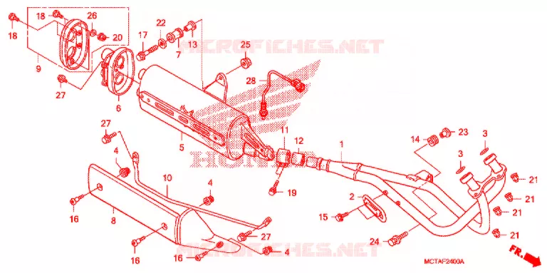 SILENCIEUX D'ECHAPPEMENT Honda SCOOTER 600 SILVERWING 2008  FSC600D8
