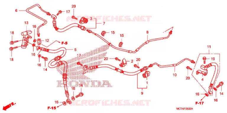 DURITE DE FREIN ARRIERE (FSC600D) Honda SCOOTER 600 SILVERWING 2009  FSC600D9
