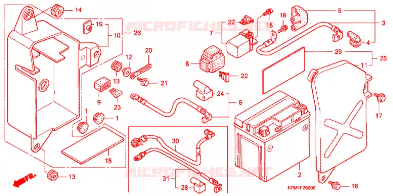 BATTERIE Honda MOTO 223 FTR 2007  FTR2237