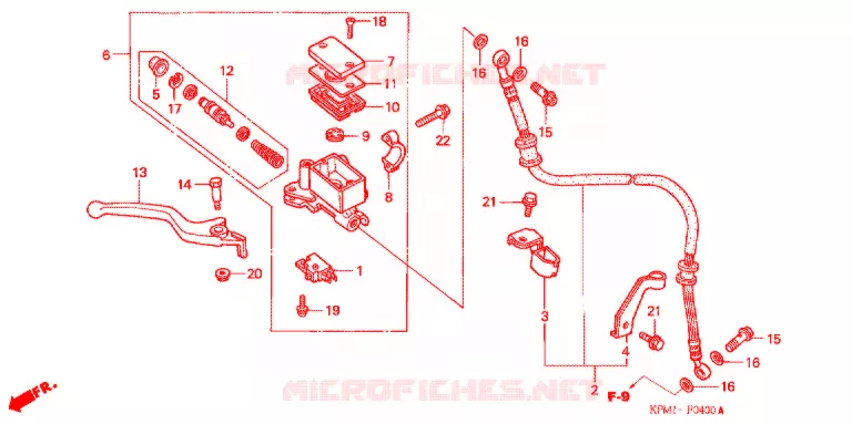 MAITRE CYLINDRE DE FREIN AVANT Honda MOTO 223 FTR 2017  FTR2238