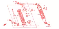 AMORTISSEUR ARRIERE pour Honda GB 500 CLUBMAN de 1990