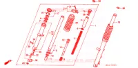 FOURCHE pour Honda GB 500 CLUBMAN de 1990
