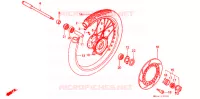 ROUE AVANT pour Honda GB 500 CLUBMAN de 1990