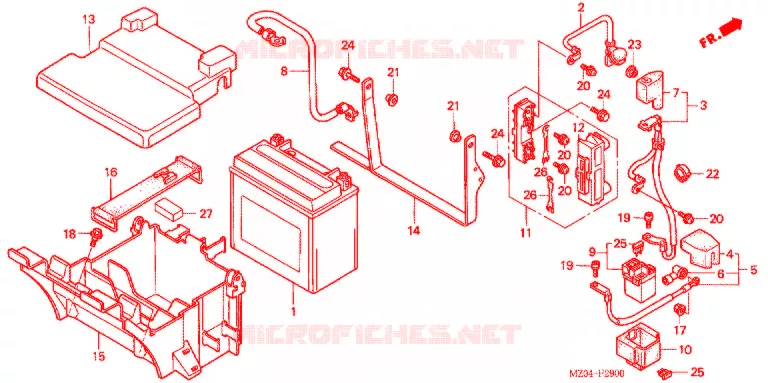 BATTERIE Honda MOTO 1500 GOLD-WING 2002  GL1500CD2