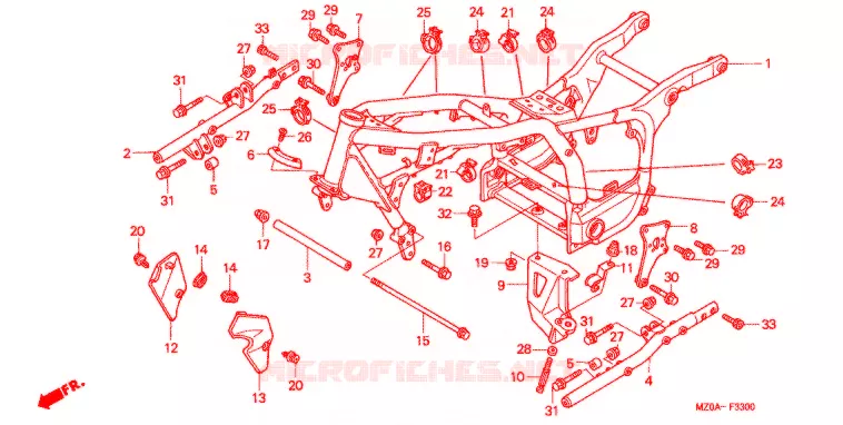 CADRE Honda MOTO 1500 GOLD-WING 2003  GL1500CD3