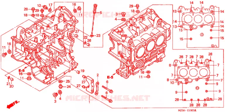 BLOC-CYLINDRES Honda MOTO 1500 GOLD-WING 2003  GL1500CD3