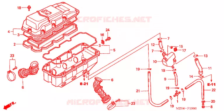 FILTRE A AIR Honda MOTO 1500 GOLD-WING 2003  GL1500CD3
