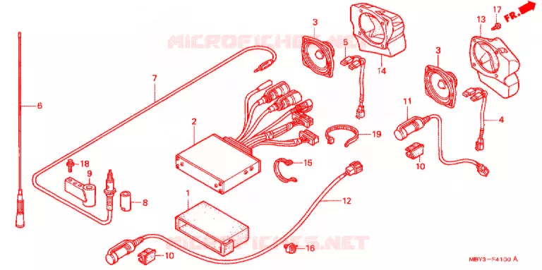 RADIO Honda MOTO 1500 GOLD-WING 2000  GL1500CFY