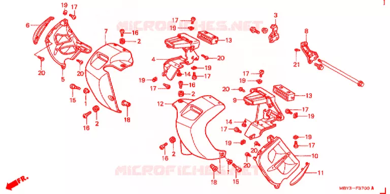 OUIES DE RADIATEUR Honda MOTO 1500 GOLD-WING 2000  GL1500CFY