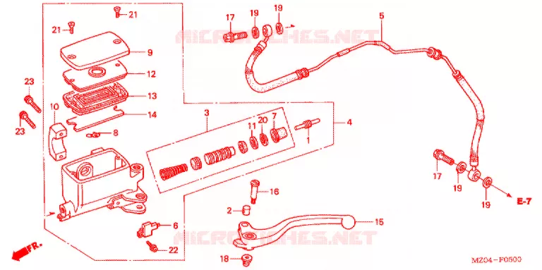 MAITRE-CYLINDRE Honda MOTO 1500 GOLD-WING 2000  GL1500CTY