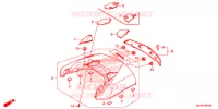 CAPOT CENTRAL ARRIERE pour Honda F6B 1800 BAGGER de 2014