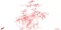 CAPOT CENTRAL ARRIERE pour Honda F6B 1800 GOLD WING de 2015