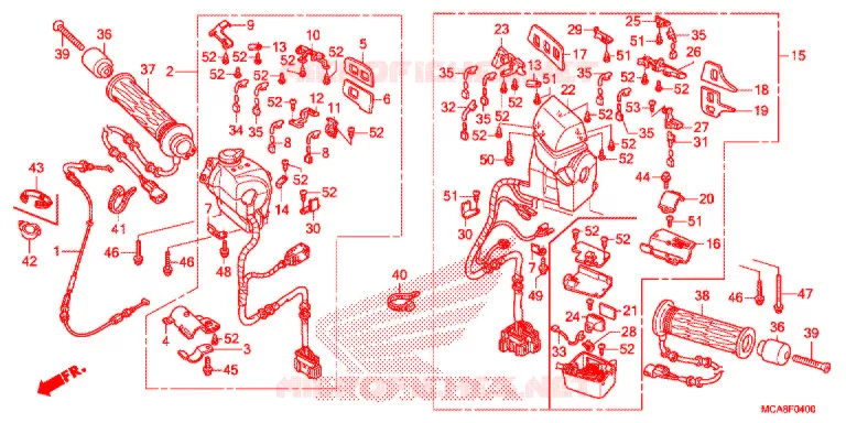 COMMODOS - POIGNEES Honda MOTO 1800 GOLD-WING 2012  GL1800C