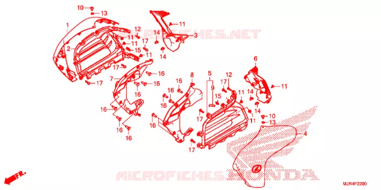OUIES DE RADIATEUR Honda MOTO 1800 GOLD-WING 2014  GL1800CE